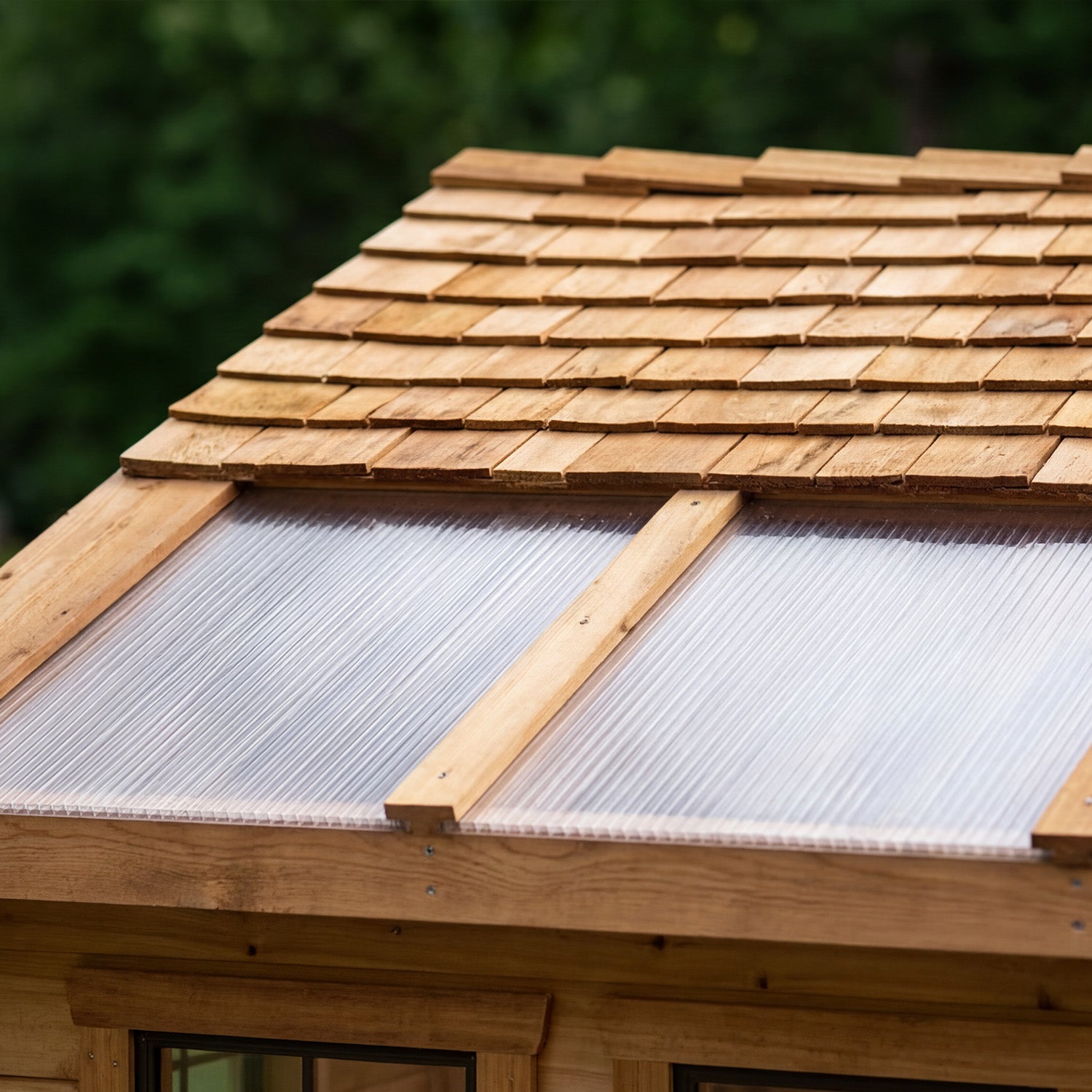 Outdoor Living Today 8x8 Western Red Cedar Sunshed Shed with Cedar Roof