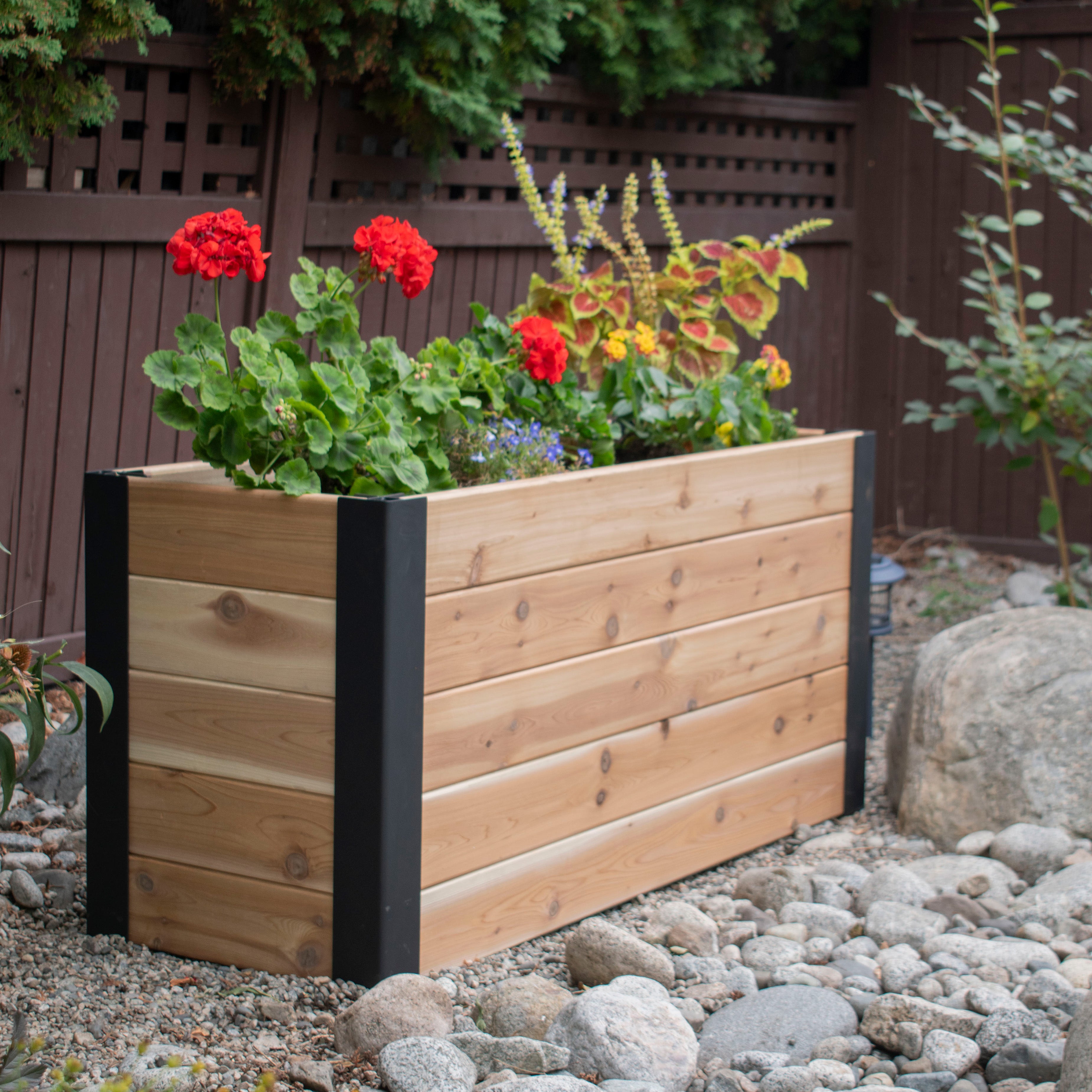 Outdoor Living Today 4x1.5 Western Red Cedar Urban Raised Garden Bed
