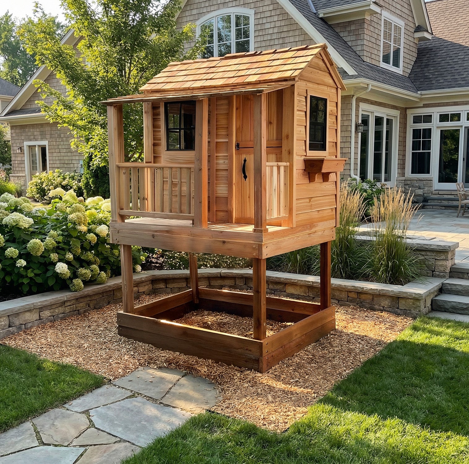 Outdoor Living Today 6x6 Western Red Cedar Little Cedar Playhouse