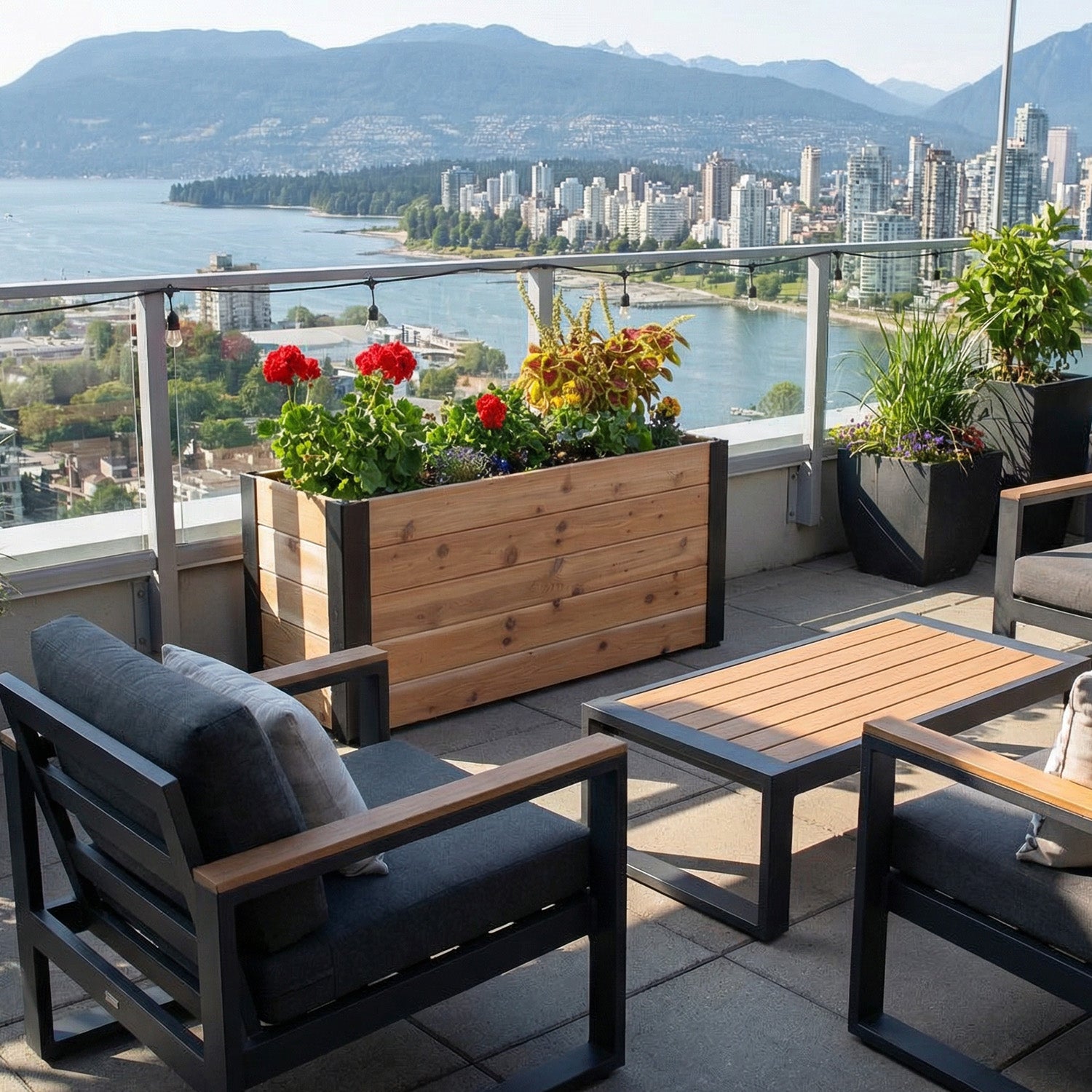 Outdoor Living Today 4x1.5 Western Red Cedar Urban Raised Garden Bed