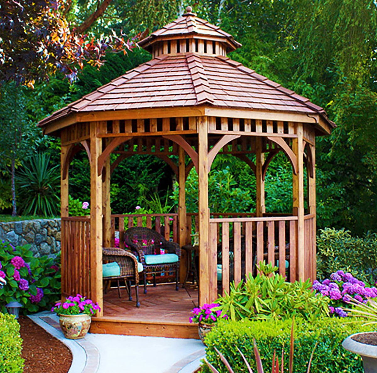 Outdoor Living Today 10' Western Red Cedar Octagon Gazebo