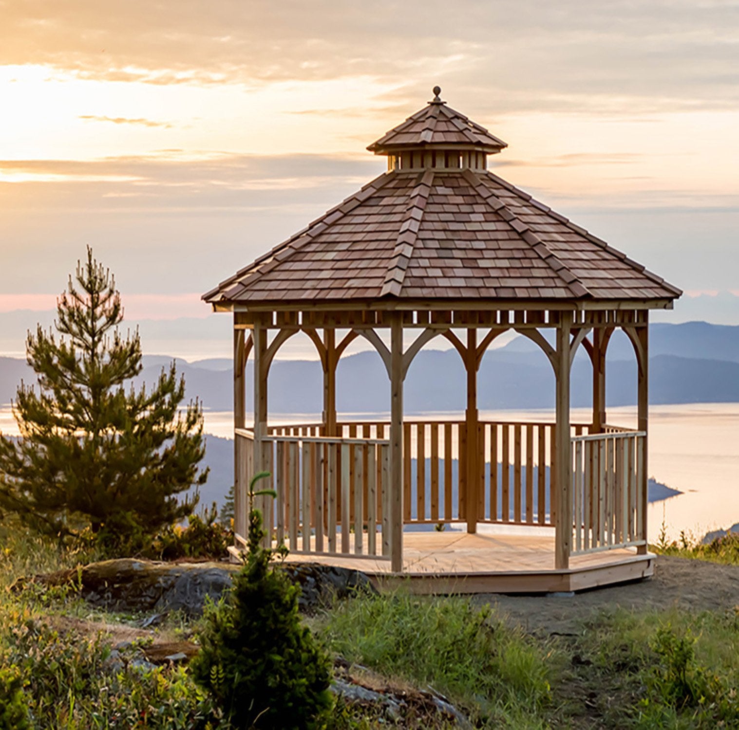 Outdoor Living Today 12' Western Red Cedar Octagon Gazebo
