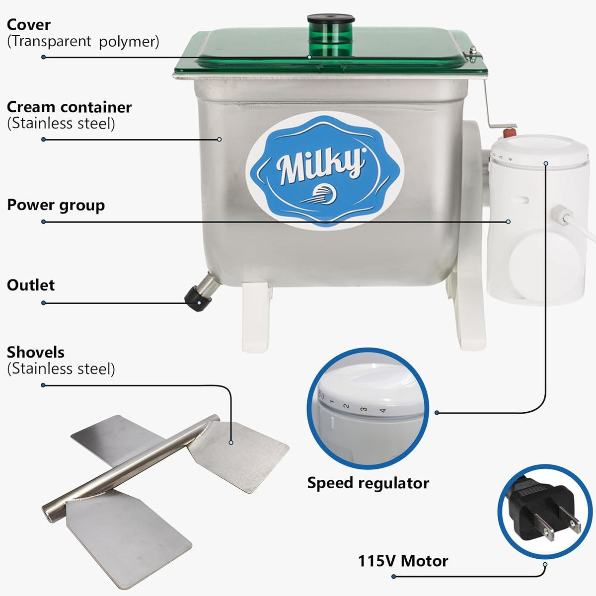 Electric butter churn Milky FJ10