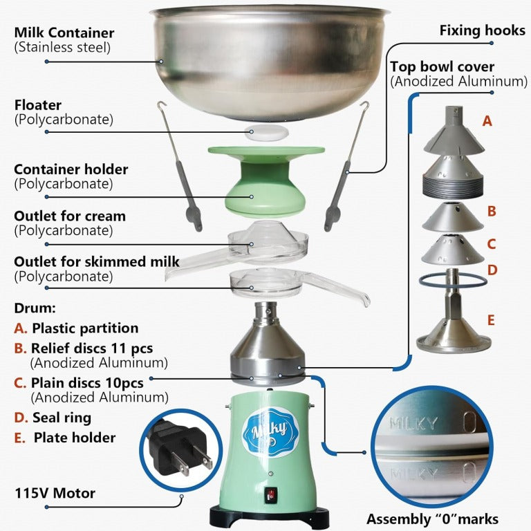 Electric cream separator milky FJ130 EPR