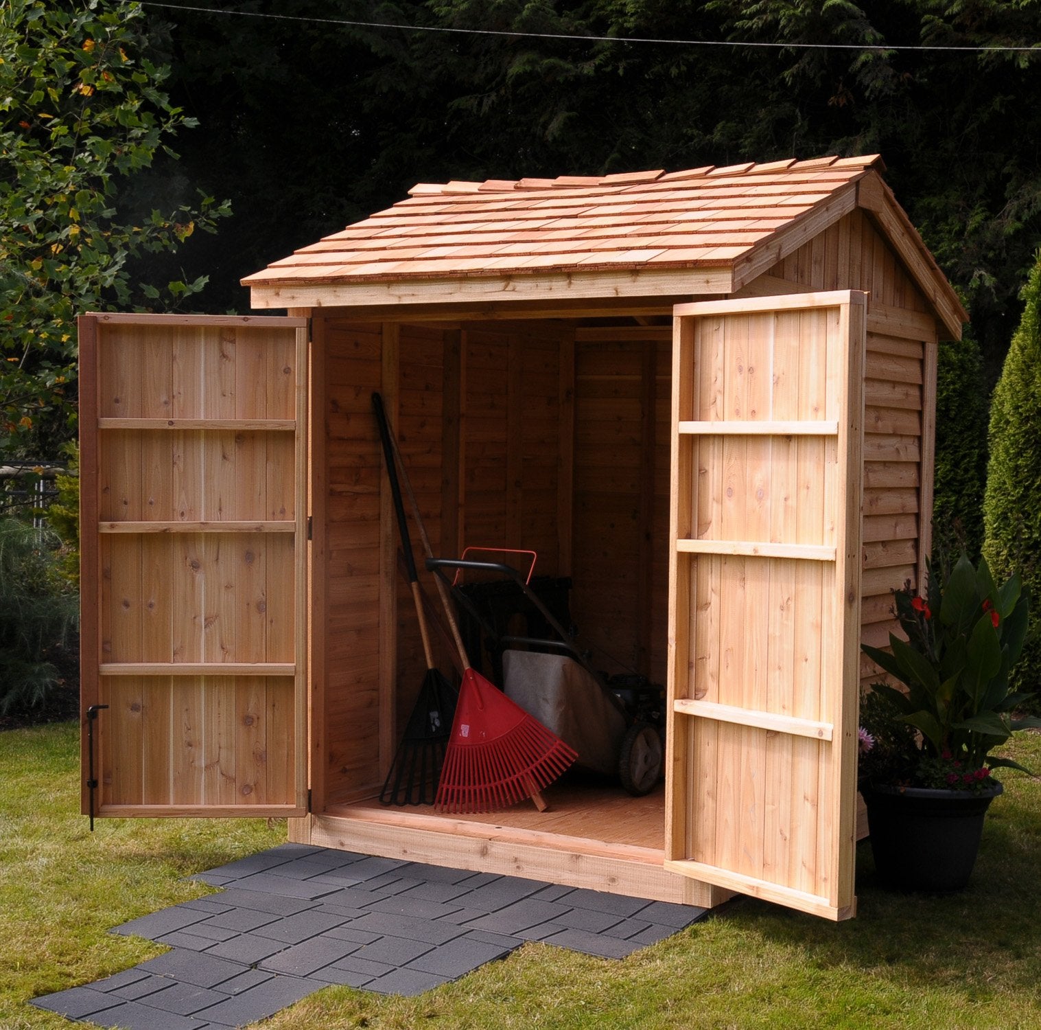Outdoor Living Today 6x6 Western Red Cedar Maximizer with Metal Roof