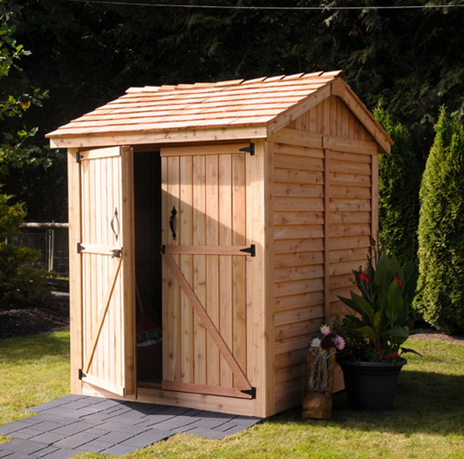 Outdoor Living Today 6x6 Western Red Cedar Maximizer with Metal Roof