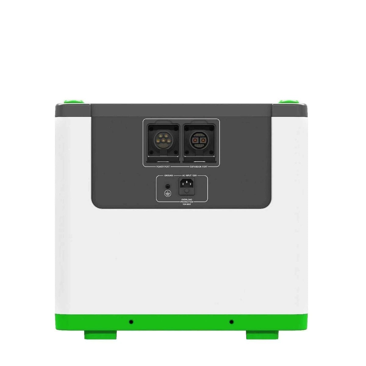 Nature's Generator Lithium 3600 white and green portable solar power battery unit with input output ports and control panel
