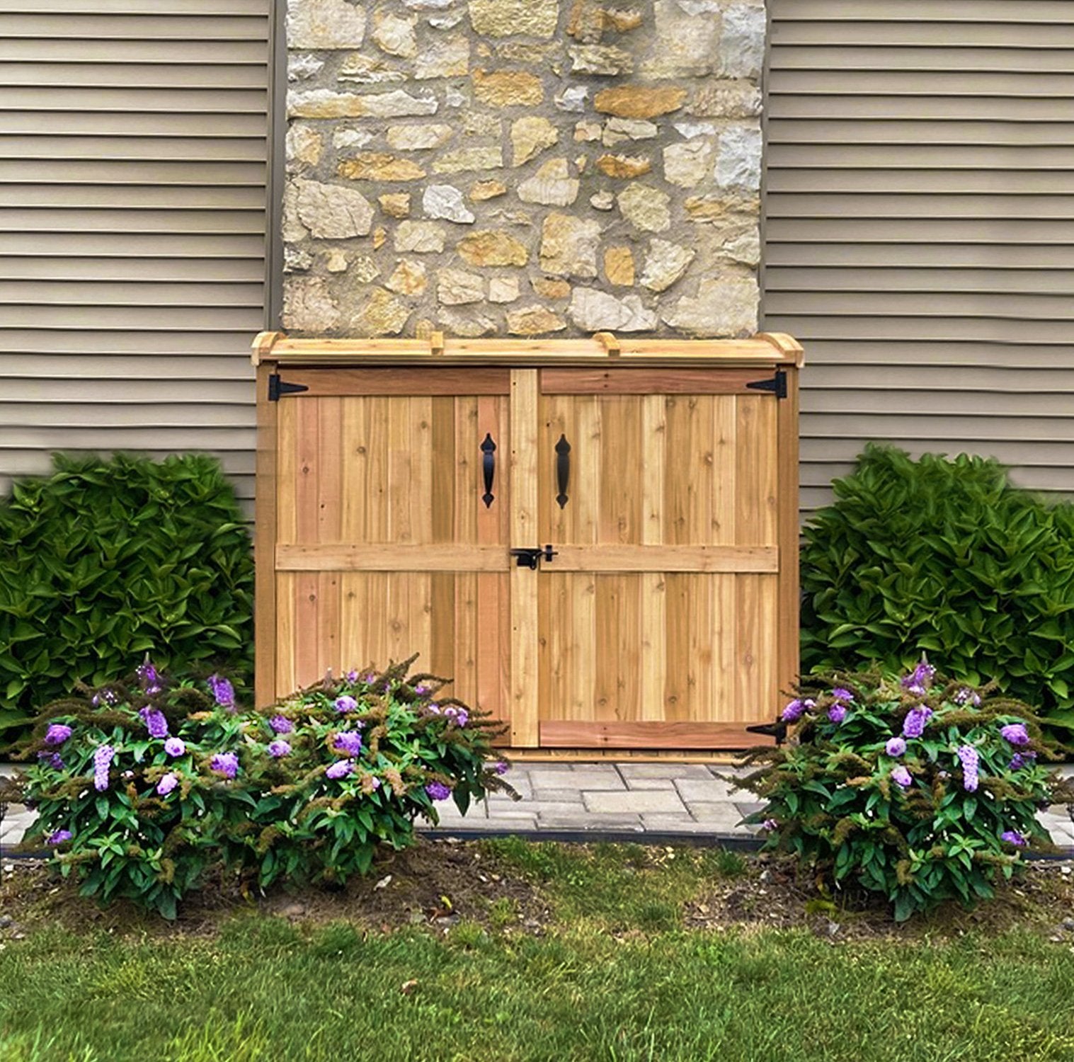 Outdoor Living Today 6x3 Western Red Cedar Oscar Waste Management Shed