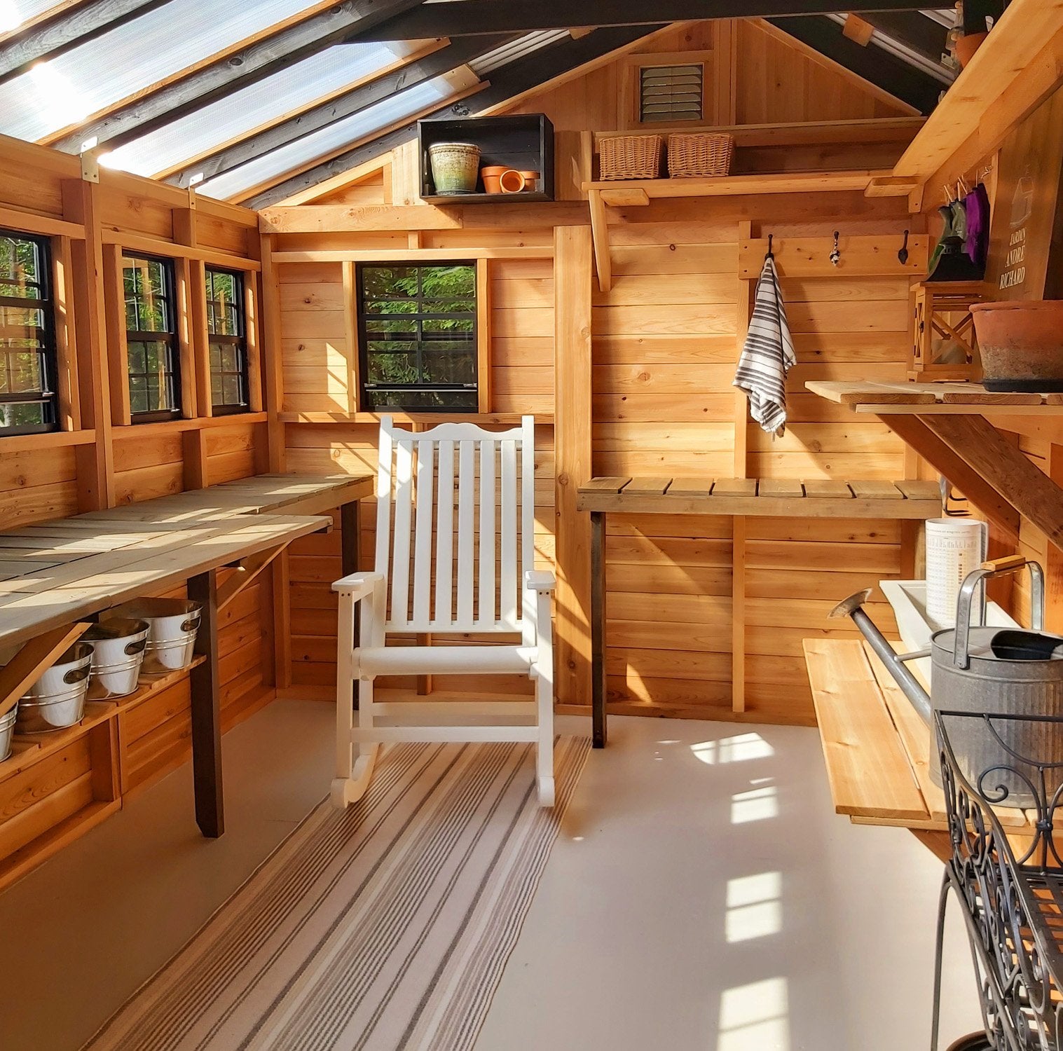 Outdoor Living Today 8x12 Western Red Cedar Sunshed Shed with Metal Roof