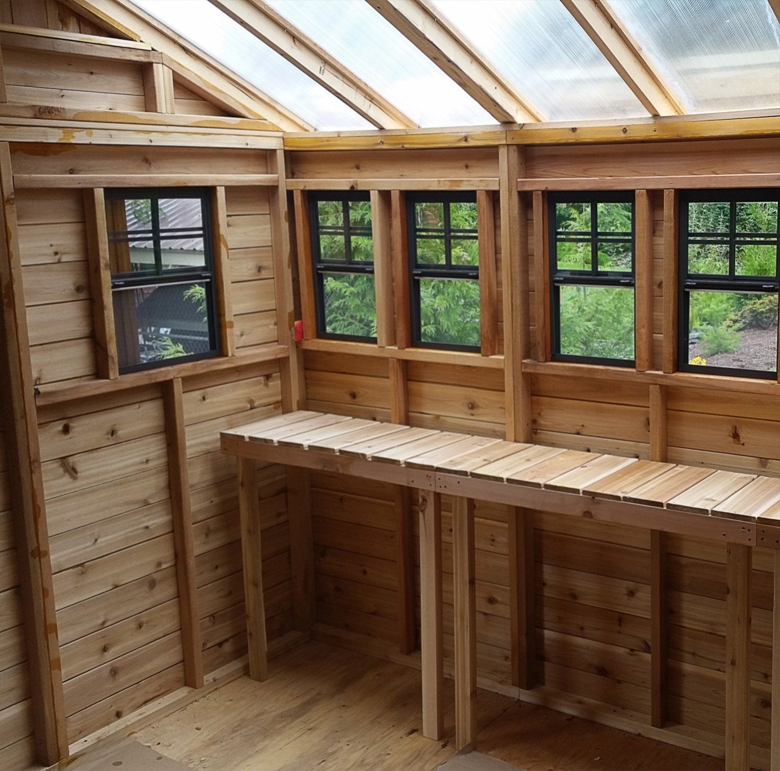 Outdoor Living Today 8x8 Western Red Cedar Sunshed Shed with Metal Roof
