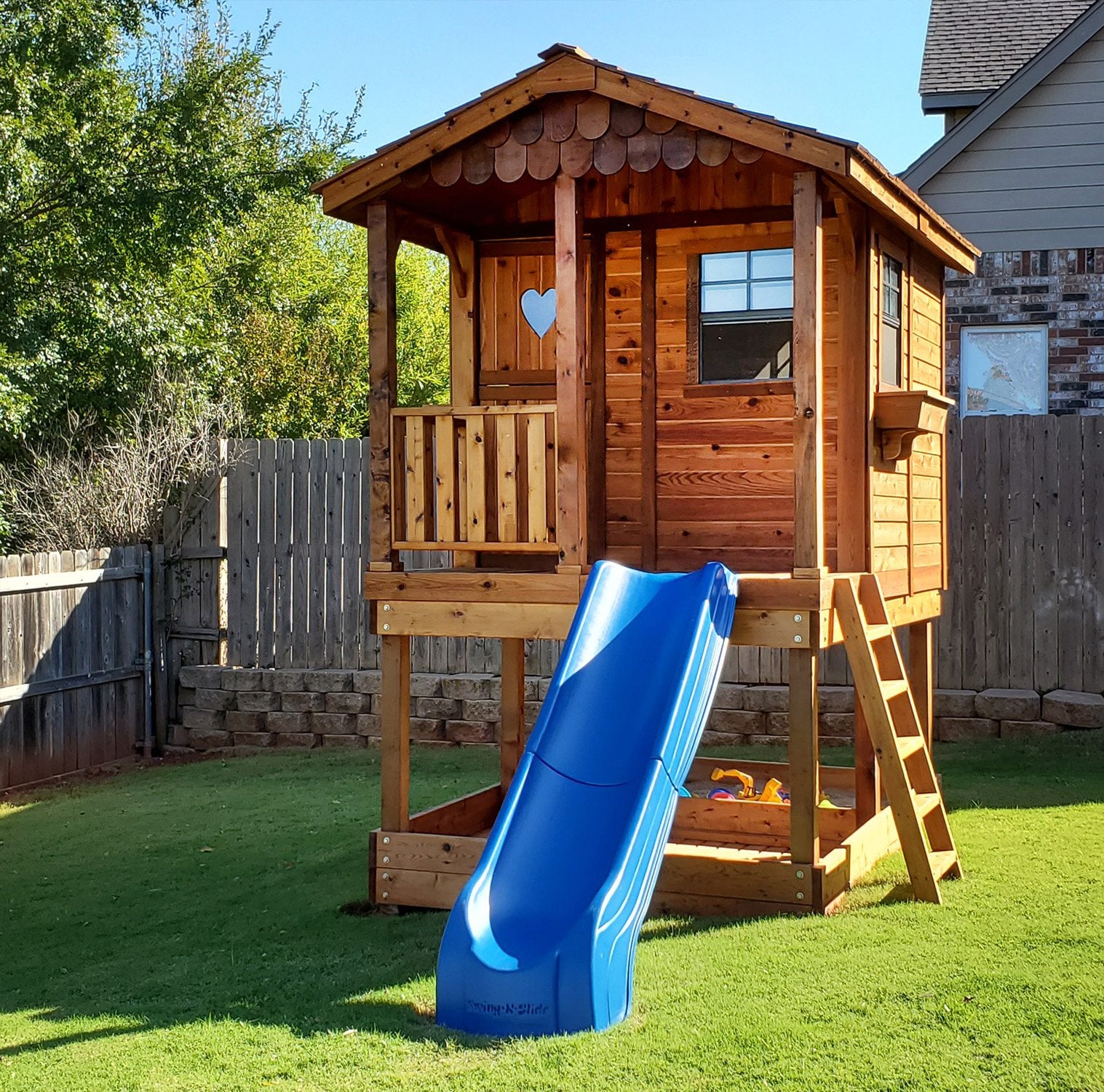Outdoor Living Today 6x9 Western Red Cedar Sunflower Playhouse